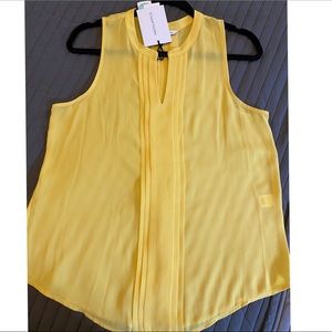 Hawthorn 41- yellow sleeveless blouse
